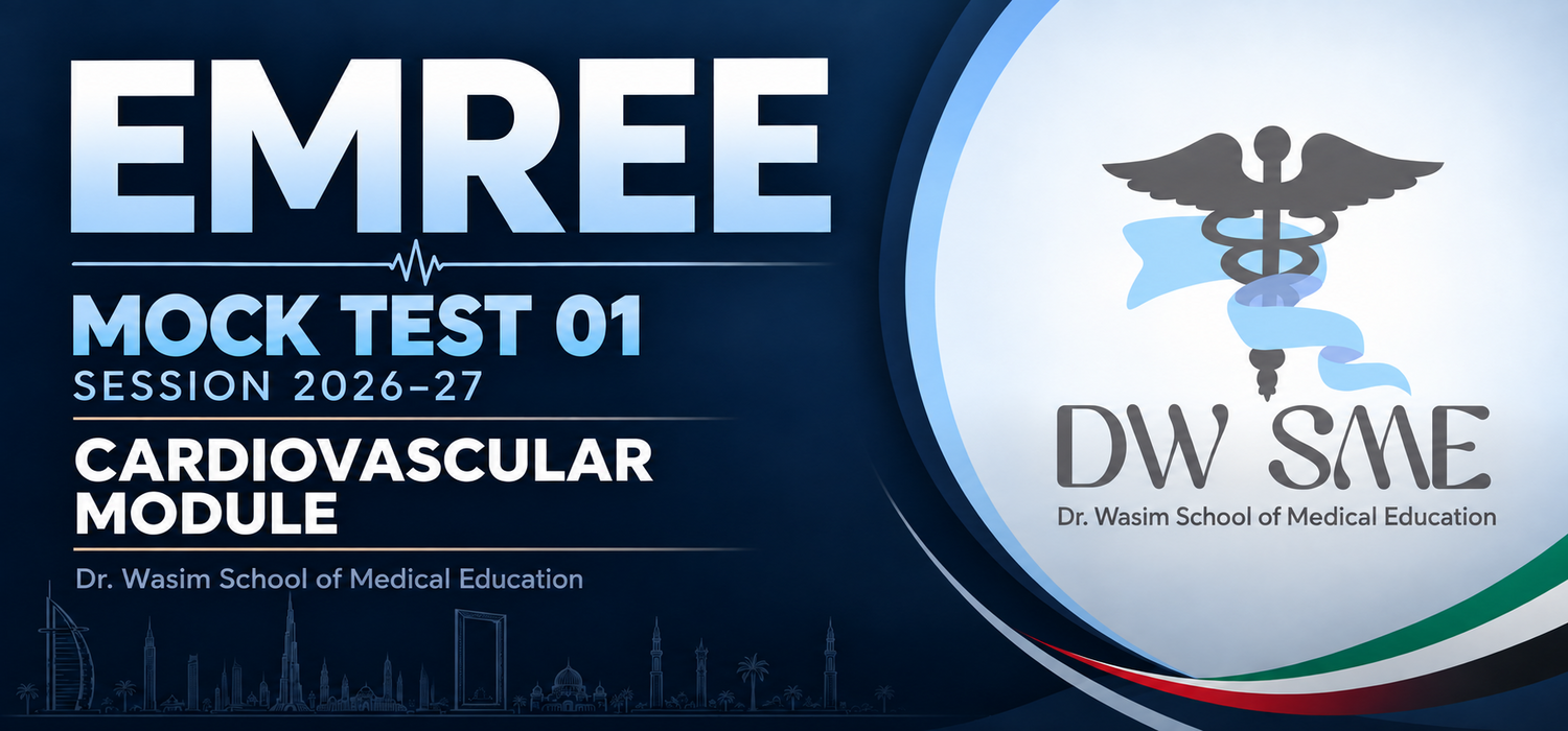 EMREE MOCK TEST 01 (Session 2026-27): Cardiovascular Module